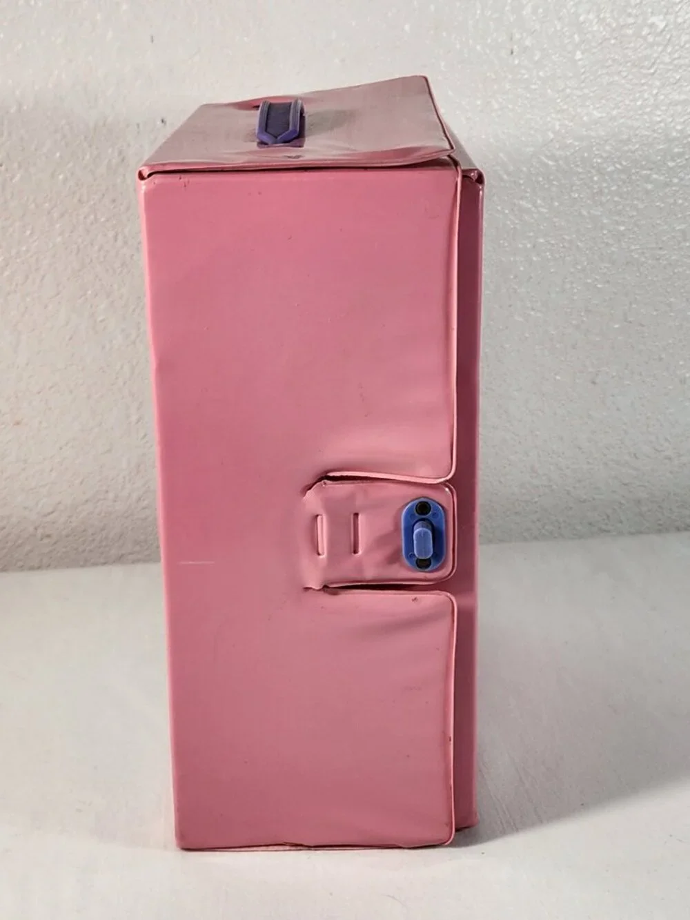 Vtg Mattel Barbie Pink Carrying Case Vinyl 1989 Doll Fashion + Hangers READ Desc